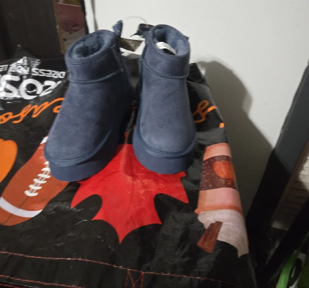 Juicy Couture Navy Blue Suede Kids Ankle Boots